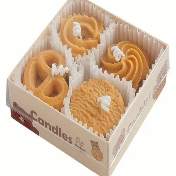4 قطع شموع عطريه على شكل بسكويت ..